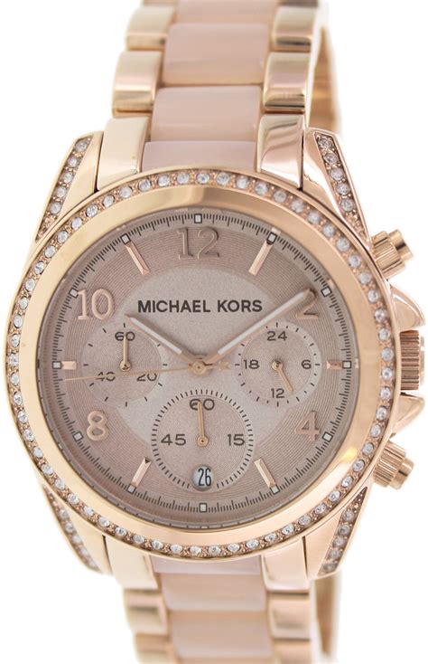 Women's Michael Kors Blair Chronograph Glitz Watch 